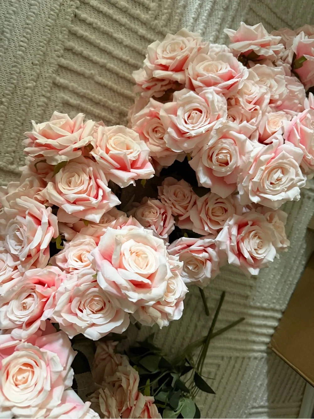 Large lot of new pink faux flowers faux roses